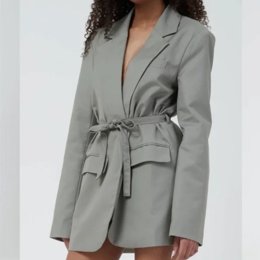 Lioness Sage Gray Belted Blazer Dress - Picture 2 of 8